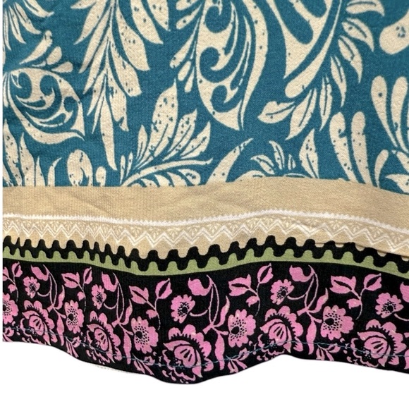 NWT LOFT‎ Tropical Palm Mixed Print Collared Tie Waist Shirt Dress 10 - Picture 13 of 15